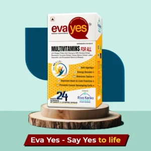 Eva Yes 🔺 Multivitamin Capsule For All With Omega 3 Fatty Acids(EPA & DHA), Ginseng & Curcumin Extract, Coenzyme Q10, Resveratrol, Zeaxanthin, Lutein, 16 Vitamin & Minerals For Men And Women (30 Capsule)