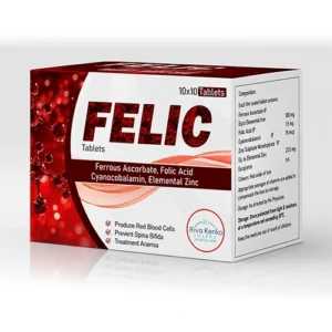 Felic Tablets | Iron & Folic Acid Support For Pregnancy & Anemia | Iron Supplement For Pregnancy, Folic Acid Anemia Tablets, Prenatal Iron Tablet, Immunity Support Supplement, Iron With Folate For Women