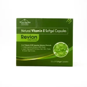 Revion Softgel Capsule 400mg | Natural Vitamin E For Cellular Health, Skin & Immunity | Natural Vitamin E 400mg, Antioxidant Softgel Capsules, Skin Health Supplements, Immunity Booster Capsules, Hair Care Vitamins, Cellular Protection Supplements, Anti-Aging Vitamins, Fertility Support Supplements