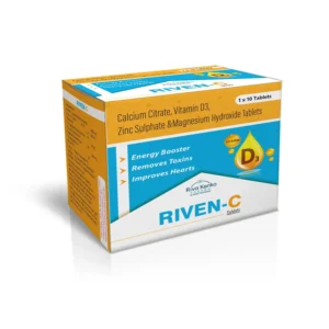 RIVEN C Tablet | Calcium, Magnesium & D3 For Stronger Bones | Bone Health Supplement, Calcium Magnesium Vitamin D3 Tablet, Osteoporosis Support, Calcium For Pregnancy, Zinc For Bones, Renal Failure Calcium Tablet, Hypoparathyroidism Treatment, Calcium Citrate Vs Carbonate