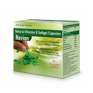 Revion Softgel Capsule 400mg | Natural Vitamin E For Cellular Health, Skin & Immunity | Natural Vitamin E 400mg, Antioxidant Softgel Capsules, Skin Health Supplements, Immunity Booster Capsules, Hair Care Vitamins, Cellular Protection Supplements, Anti-Aging Vitamins, Fertility Support Supplements