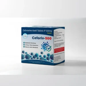 CEFORIV 500 Mg Tablet | Cefuroxime Axetil For UTI, Joint & Respiratory Infections | Cefuroxime Axetil Tablet, Oral Cephalosporin Antibiotic, UTI Antibiotic, Joint Infection Treatment, Pneumonia Antibiotic, Gonorrhoea Treatment, Soft Tissue Infection, Second-Generation Cephalosporin