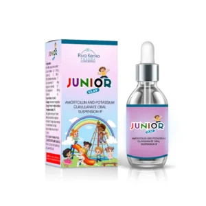 Junior Clav - Advanced Amoxycillin & Clavulanate Oral Suspension for Children | Amoxycillin clavulanate suspension, pediatric antibiotic syrup, antibiotic for children, bacterial infection treatment in kids, respiratory infection syrup, ENT infection medicine, UTI antibiotic for children, broad spectrum pediatric antibiotic