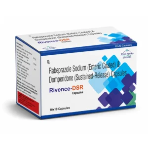 Rivence DSR Capsule | Dual Action Relief From Acidity, GERD & Gastritis Capsule | Dual Action Relief From Acidity, GERD & Gastritis | Rabeprazole Domperidone Combination, Chronic Gastritis Remedy